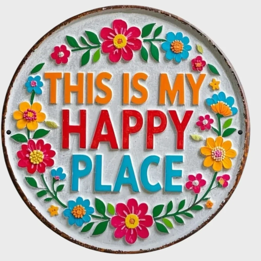 Happy Place Wall Sign